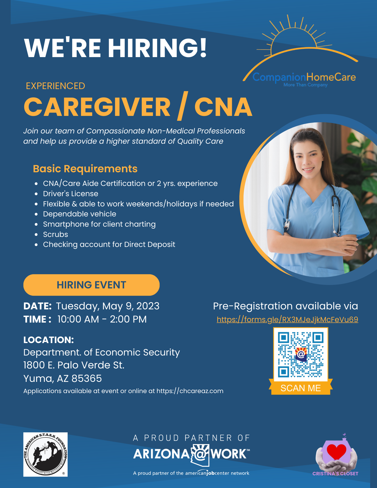 Companion Home Care - Hiring Event - May 9, 2023