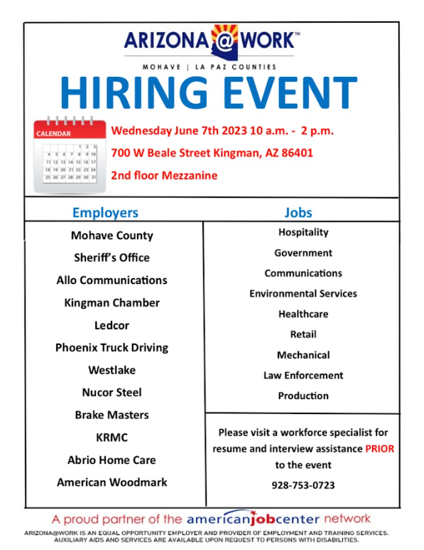 In-Person Hiring Event, June 7, 2023
