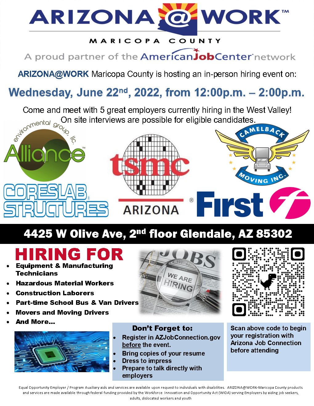 West Valley Hiring Event 06.22.2022