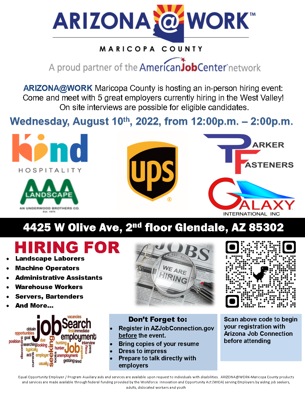 West Valley Hiring Event 08.10.2022
