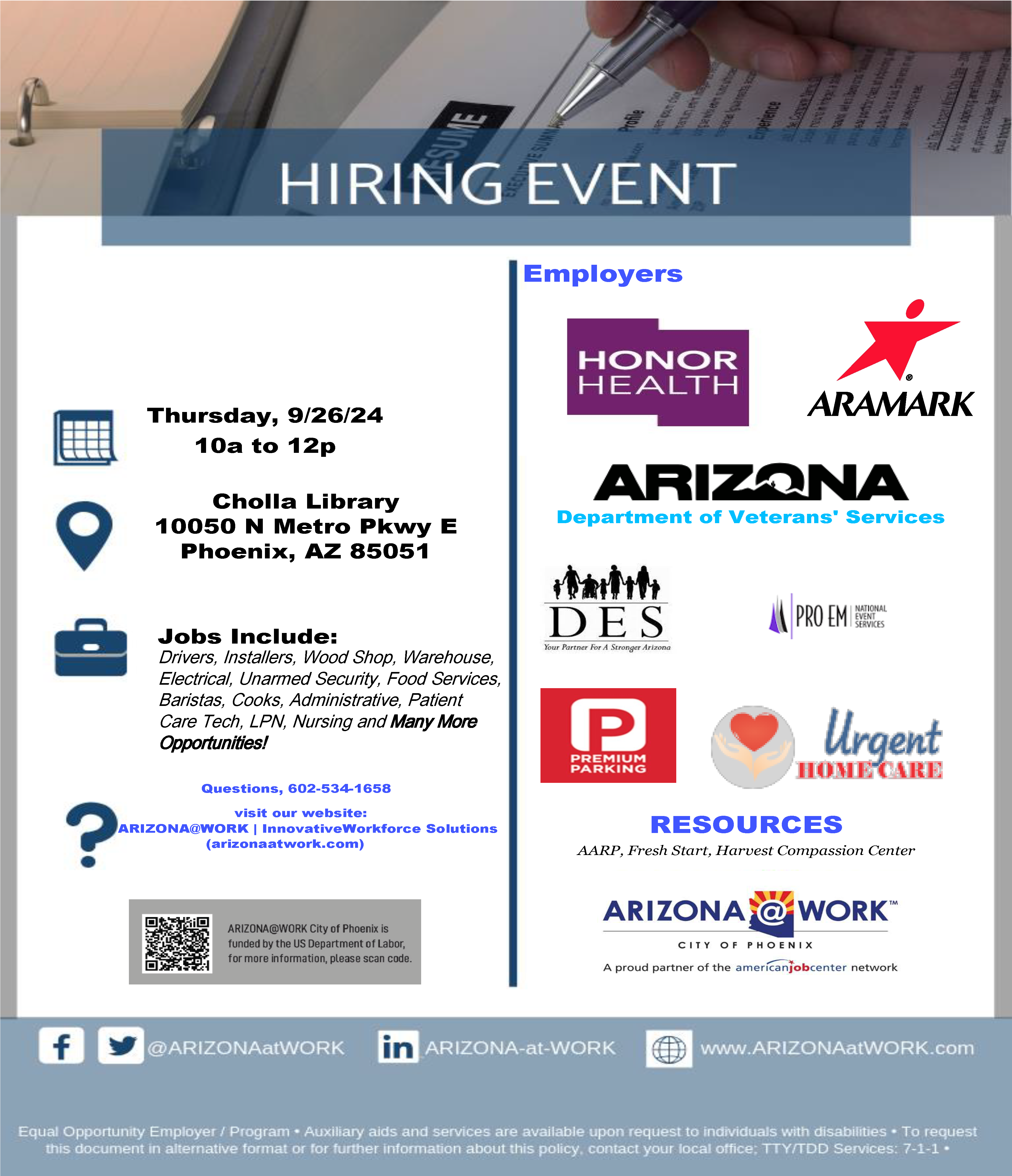 9-26 Hiring Event