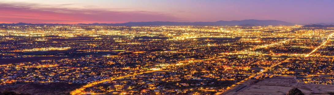 Photo of the Maricopa County city lights at night